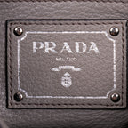 Handbag Bauletto Boston Small Grey Vitello Phenix Leather