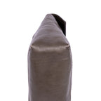 Shoulder Bag Maxi Baguette Flap Grey Calfskin Leather