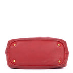 Shoulder Bag Cabas Crossbody Red Vitello Daino Leather