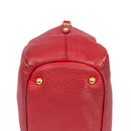Shoulder Bag Cabas Crossbody Red Vitello Daino Leather