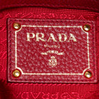 Shoulder Bag Cabas Crossbody Red Vitello Daino Leather