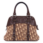 Handbag Vintage Top Handle Beige Oblique Diorissimo Canvas