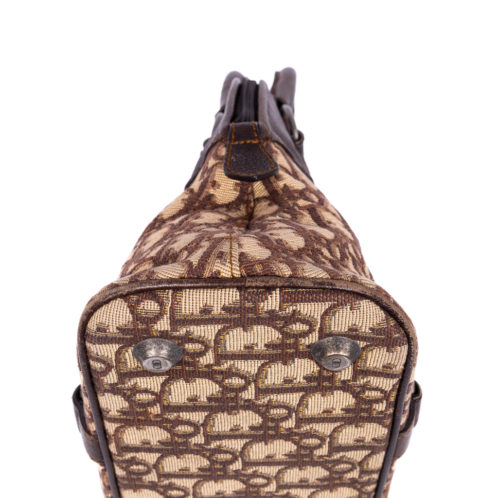 Handbag Vintage Top Handle Beige Oblique Diorissimo Canvas