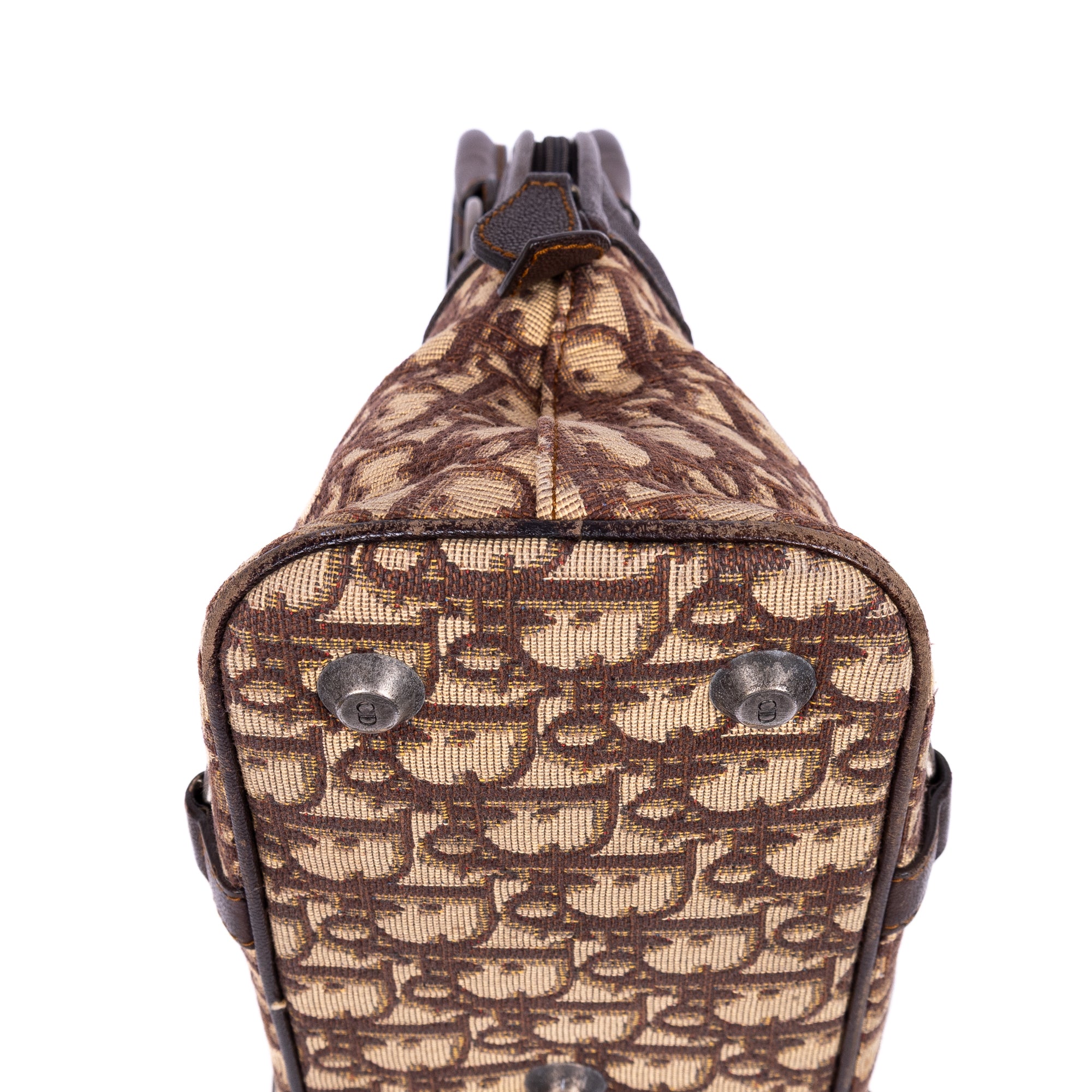 Handbag Vintage Top Handle Beige Oblique Diorissimo Canvas