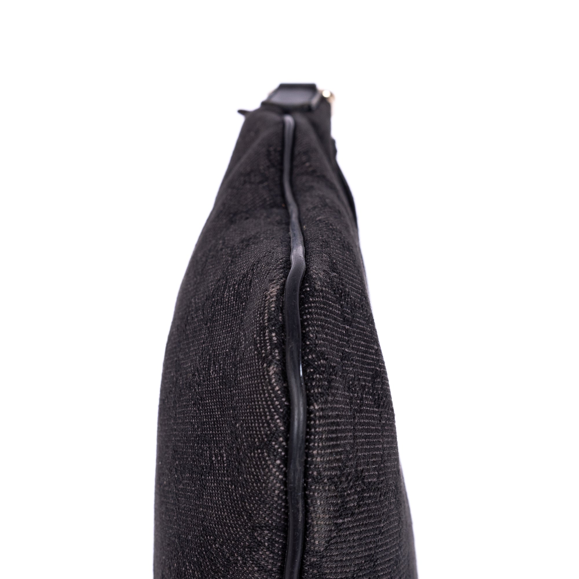 Shoulder Bag Large Flat Messenger Black Monogrammed Canvas