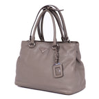 Handbag Medium Convertible Tote Grey Vitello Daino Leather