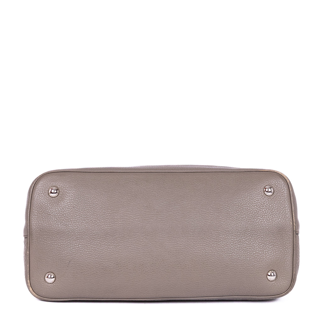 Handbag Medium Convertible Tote Grey Vitello Daino Leather