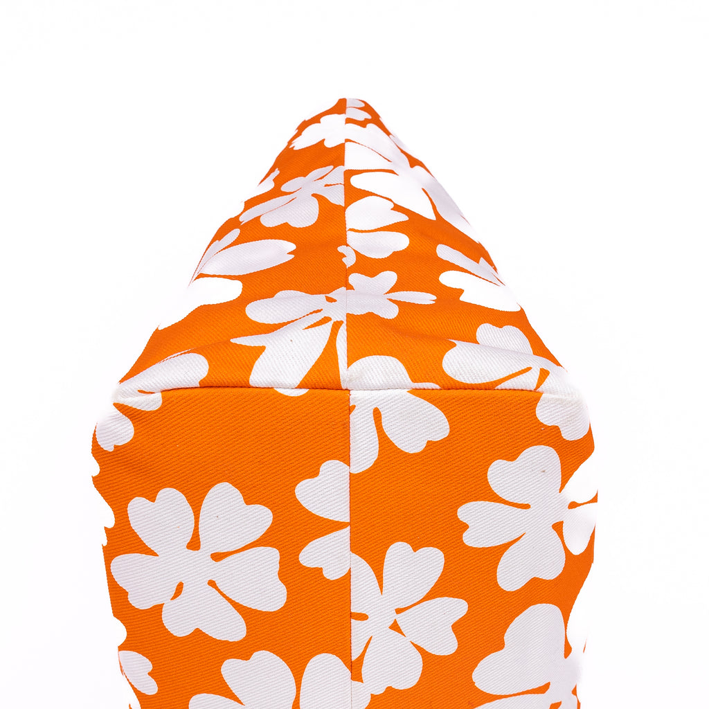 Shoulder Bag Floral Shopping Tote Orange Floral Nylon Canvas