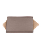 Handbag Trapeze Medium Grey Grained Leather