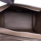 Handbag Trapeze Medium Grey Grained Leather
