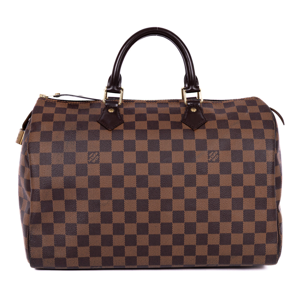 Handbag Speedy 35 Brown Damier Ebene