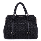 Shoulder Bag Cloquet Nappa Shopping Tote Black Matelasse Leather