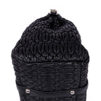 Shoulder Bag Cloquet Nappa Shopping Tote Black Matelasse Leather