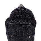 Shoulder Bag Cloquet Nappa Shopping Tote Black Matelasse Leather