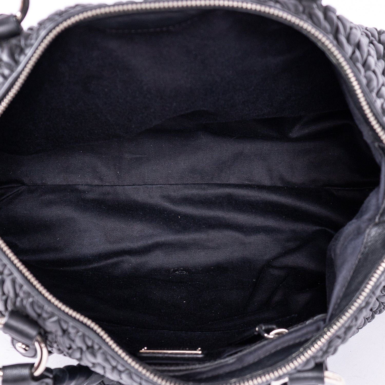 Shoulder Bag Cloquet Nappa Shopping Tote Black Matelasse Leather