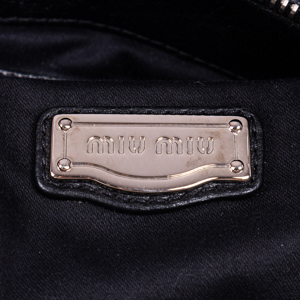 Shoulder Bag Cloquet Nappa Shopping Tote Black Matelasse Leather