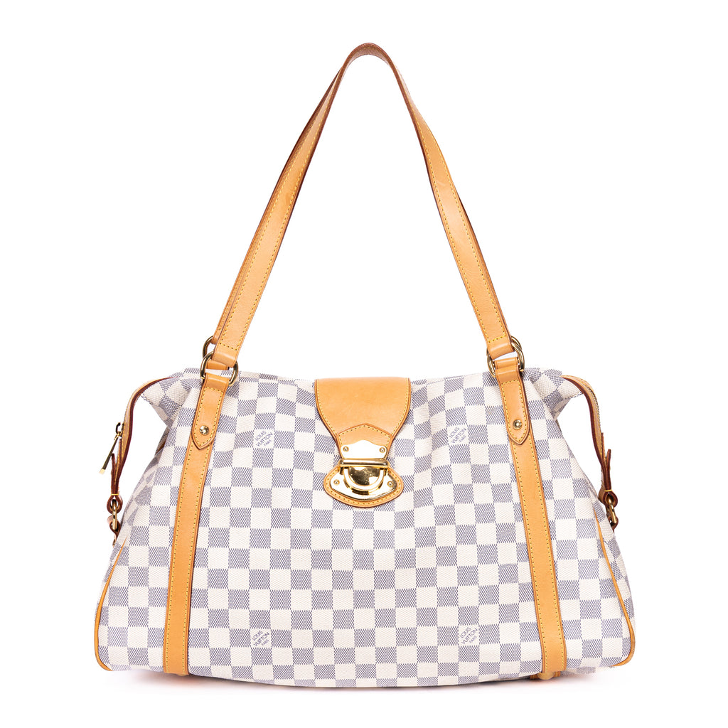Shoulder Bag Stresa GM Ivory Damier Azur