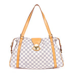 Shoulder Bag Stresa GM Ivory Damier Azur
