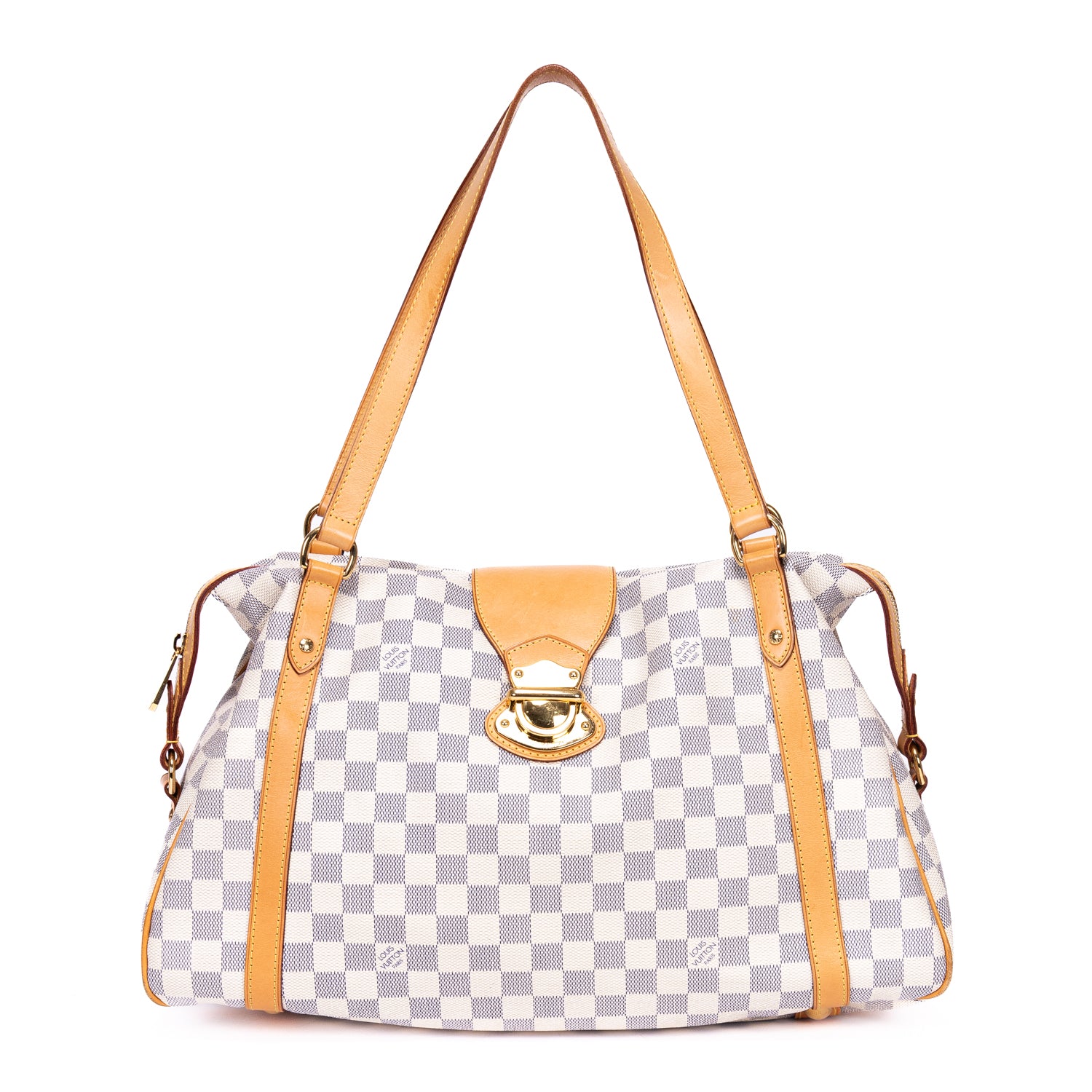 Shoulder Bag Stresa GM Ivory Damier Azur
