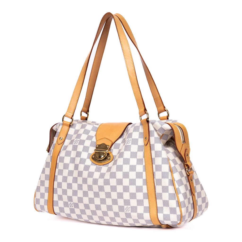 Shoulder Bag Stresa GM Ivory Damier Azur