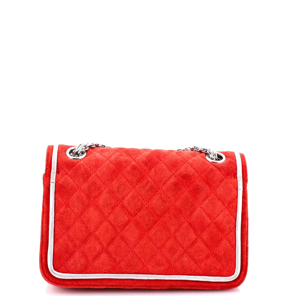 Shoulder Bag Reissue 2.55 Flap 224 Red Suede Quilted Leather