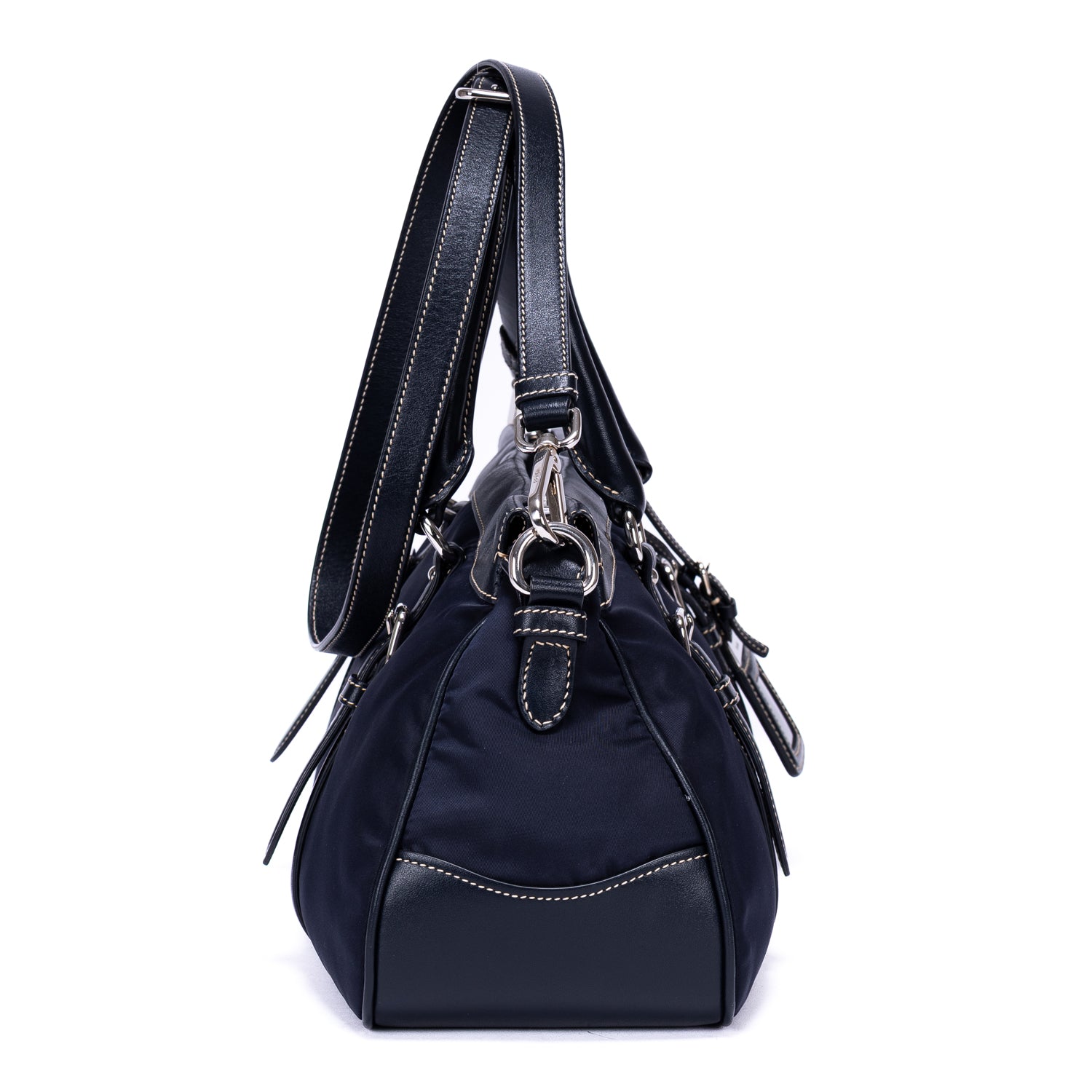 Shoulder Bag Re-Nylon Tote Navy Nylon Canvas