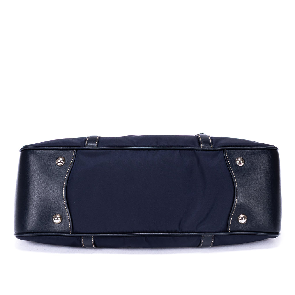 Shoulder Bag Re-Nylon Tote Navy Nylon Canvas
