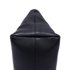 Shoulder Bag Shopping Tote Black Calfskin Leather