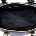 Shoulder Bag Shopping Tote Black Calfskin Leather