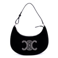 Shoulder Bag Ava Medium Black Velvet Canvas