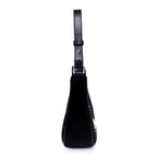 Shoulder Bag Ava Medium Black Velvet Canvas