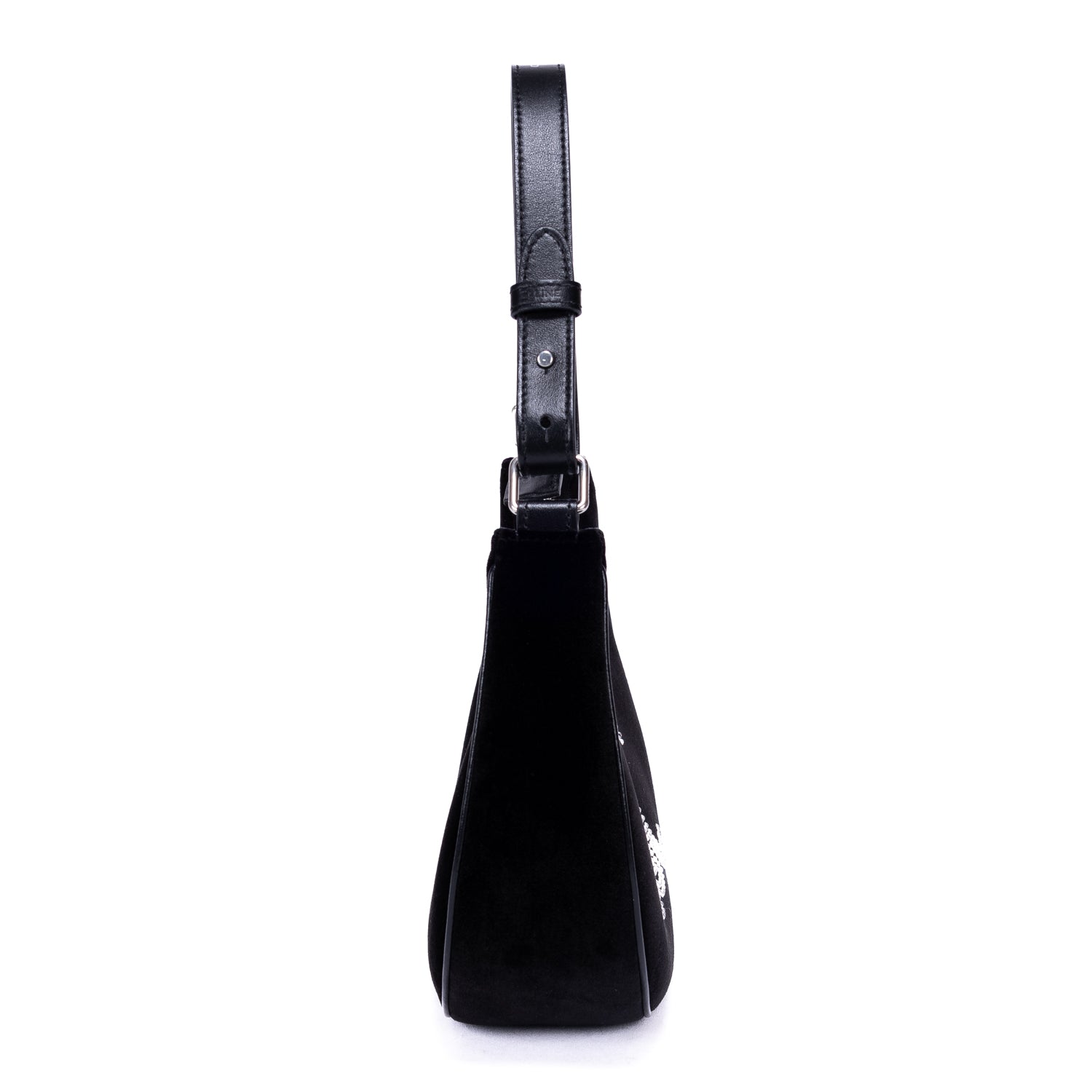 Shoulder Bag Ava Medium Black Velvet Canvas