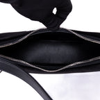 Shoulder Bag Ava Medium Black Velvet Canvas