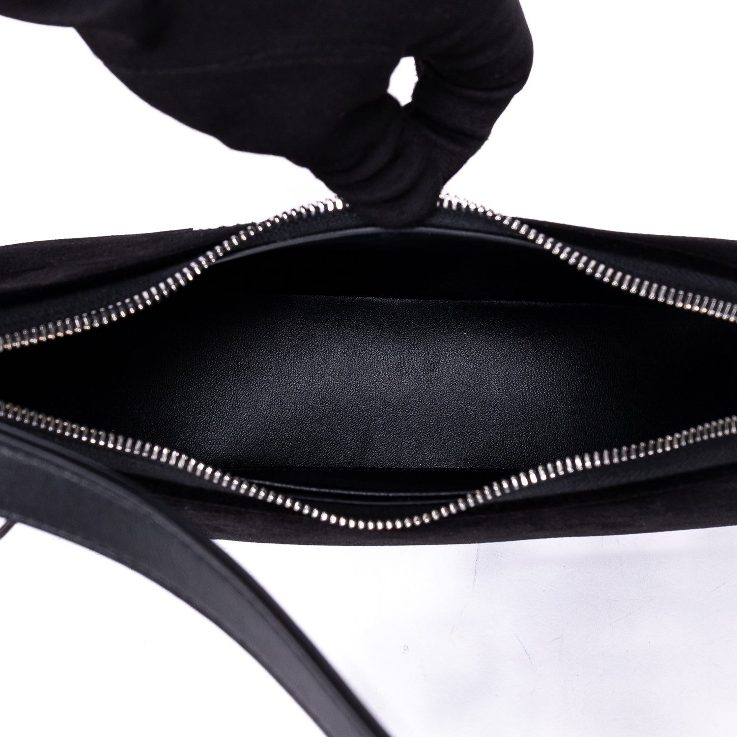 Shoulder Bag Ava Medium Black Velvet Canvas