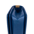 Shoulder Bag Boy Medium Blue Calfskin Quilted Leather