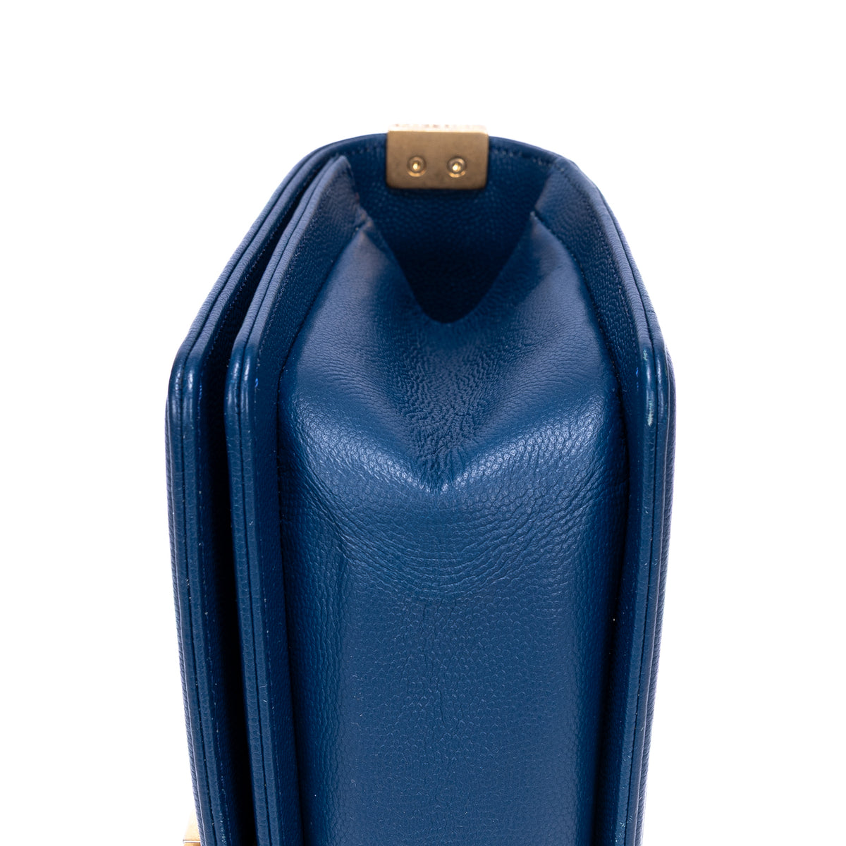 Shoulder Bag Boy Medium Blue Calfskin Quilted Leather