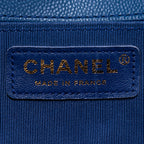 Shoulder Bag Boy Medium Blue Calfskin Quilted Leather