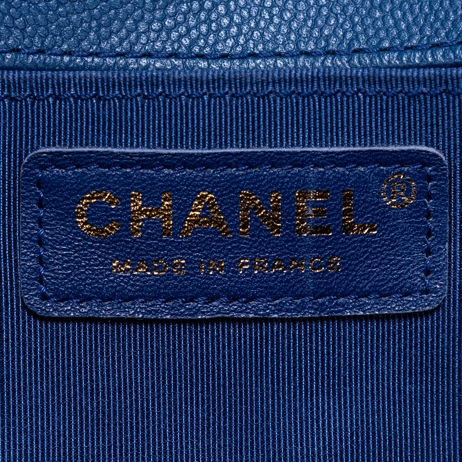 Shoulder Bag Boy Medium Blue Calfskin Quilted Leather