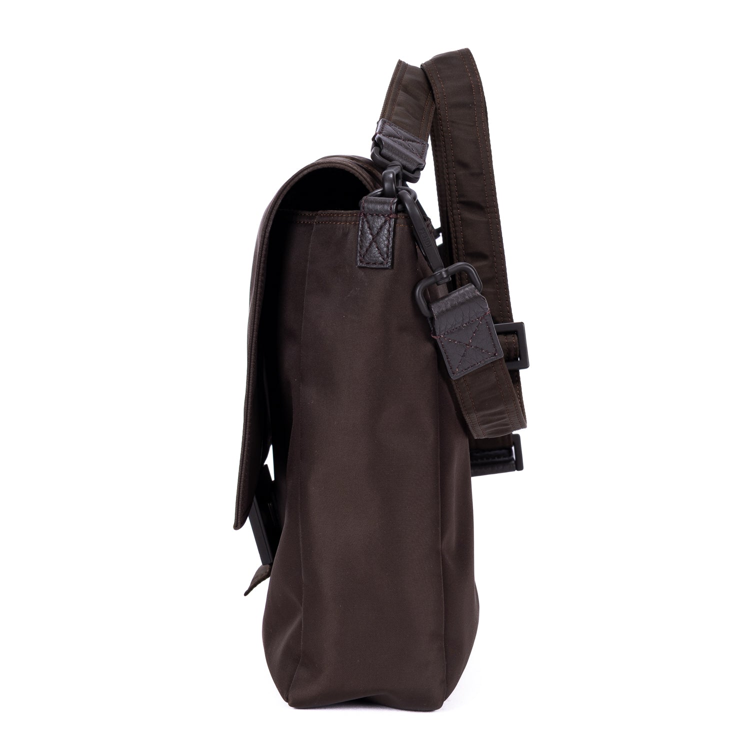 Shoulder Bag Men's Messenger Khaki Plain Nylon Canvas