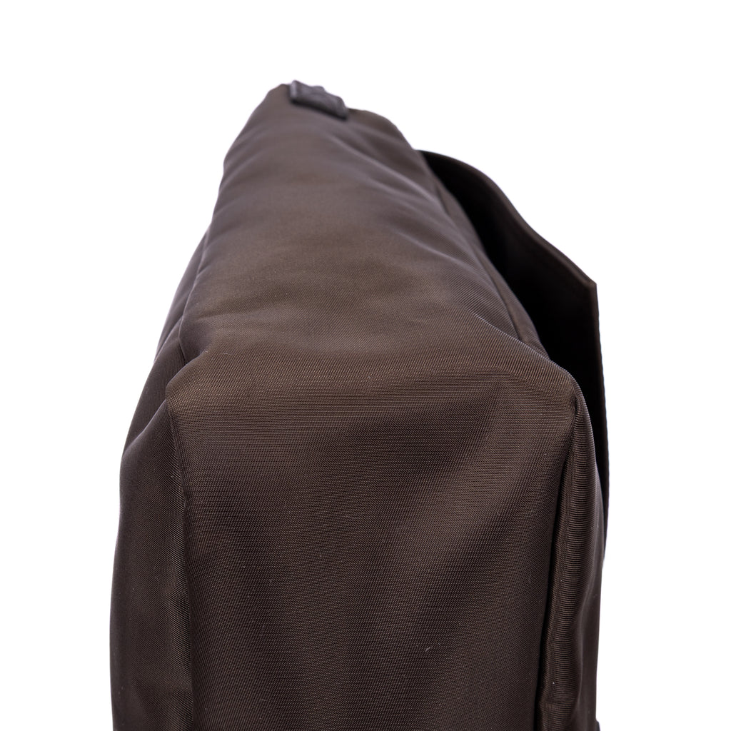 Shoulder Bag Men's Messenger Khaki Plain Nylon Canvas
