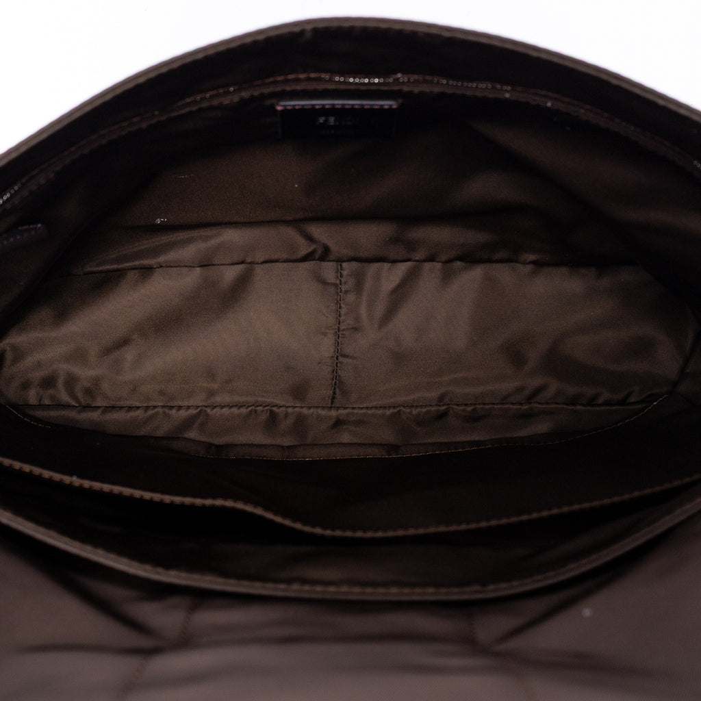 Shoulder Bag Men's Messenger Khaki Plain Nylon Canvas