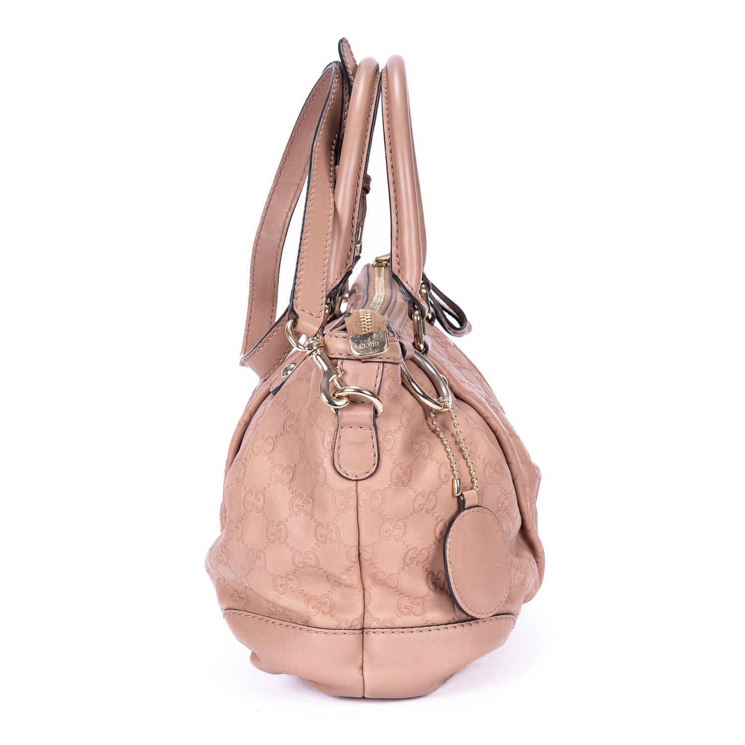 Handbag Sukey Top Handle Medium Pink Guccissima Calfskin Leather