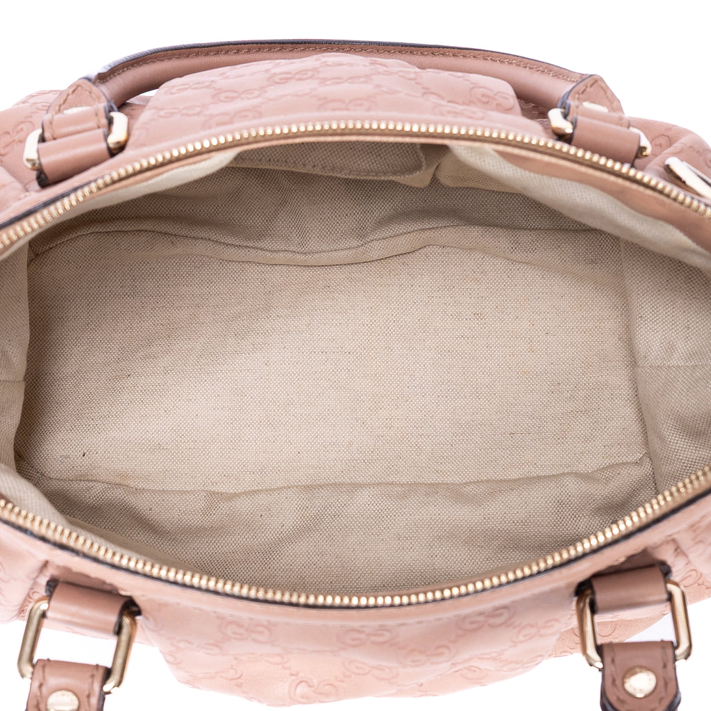 Handbag Sukey Top Handle Medium Pink Guccissima Calfskin Leather