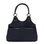 Handbag Vintage Hobo Black Monogram Canvas