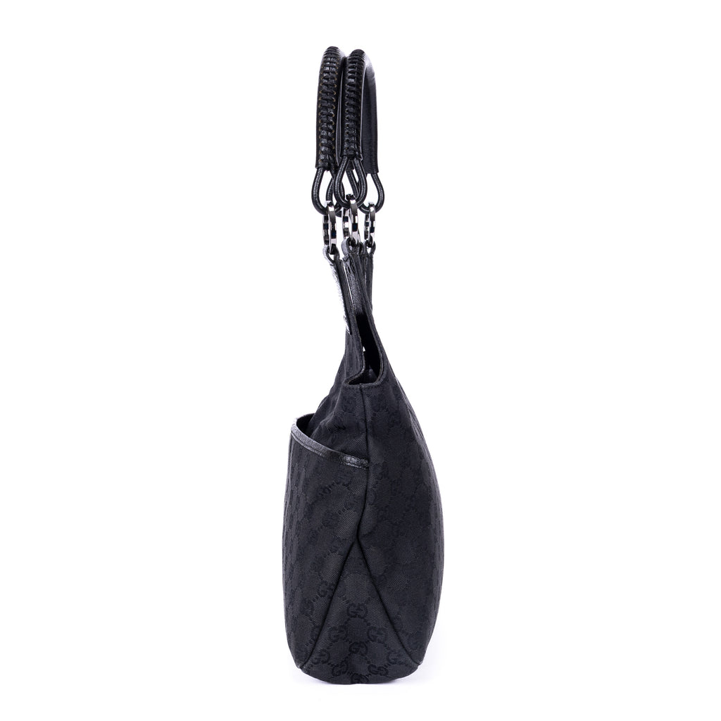 Handbag Vintage Hobo Black Monogram Canvas