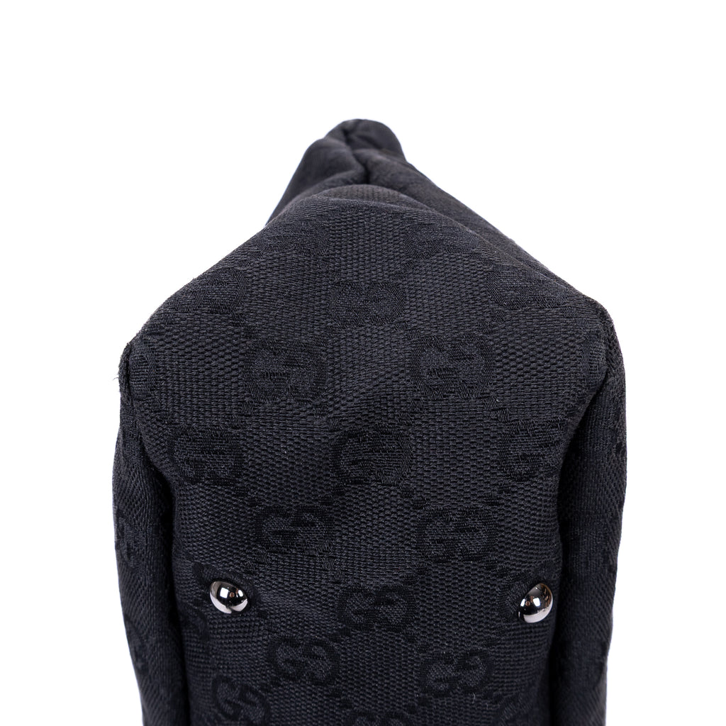 Handbag Vintage Hobo Black Monogram Canvas