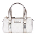 Handbag Joy Boston Micro White Supreme Coated Canvas