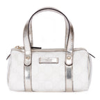 Handbag Joy Boston Micro White Supreme Coated Canvas