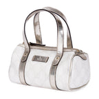Handbag Joy Boston Micro White Supreme Coated Canvas