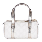 Handbag Joy Boston Micro White Supreme Coated Canvas